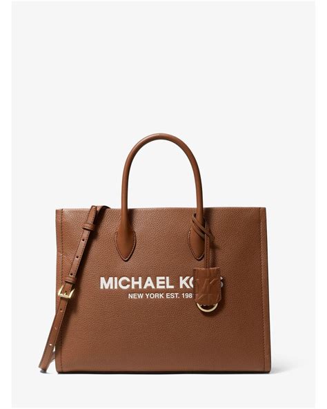 brown pebble leather tote michael kors|Michael Kors pebble leather crossbody.